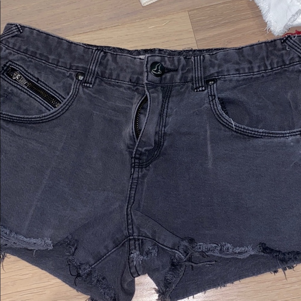 FREE PEOPLE black Jean shorts